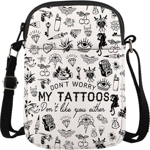 Don't Worry My Tattoos Don't Like You Either - Chic Crossbody Bag for Tattooers - Picture 1 of 7